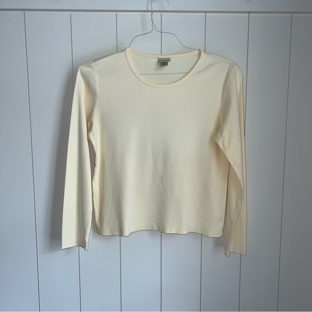 butter yellow L.L. Bean crewneck